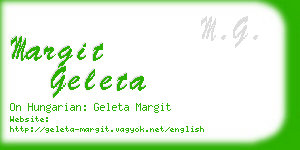 margit geleta business card
